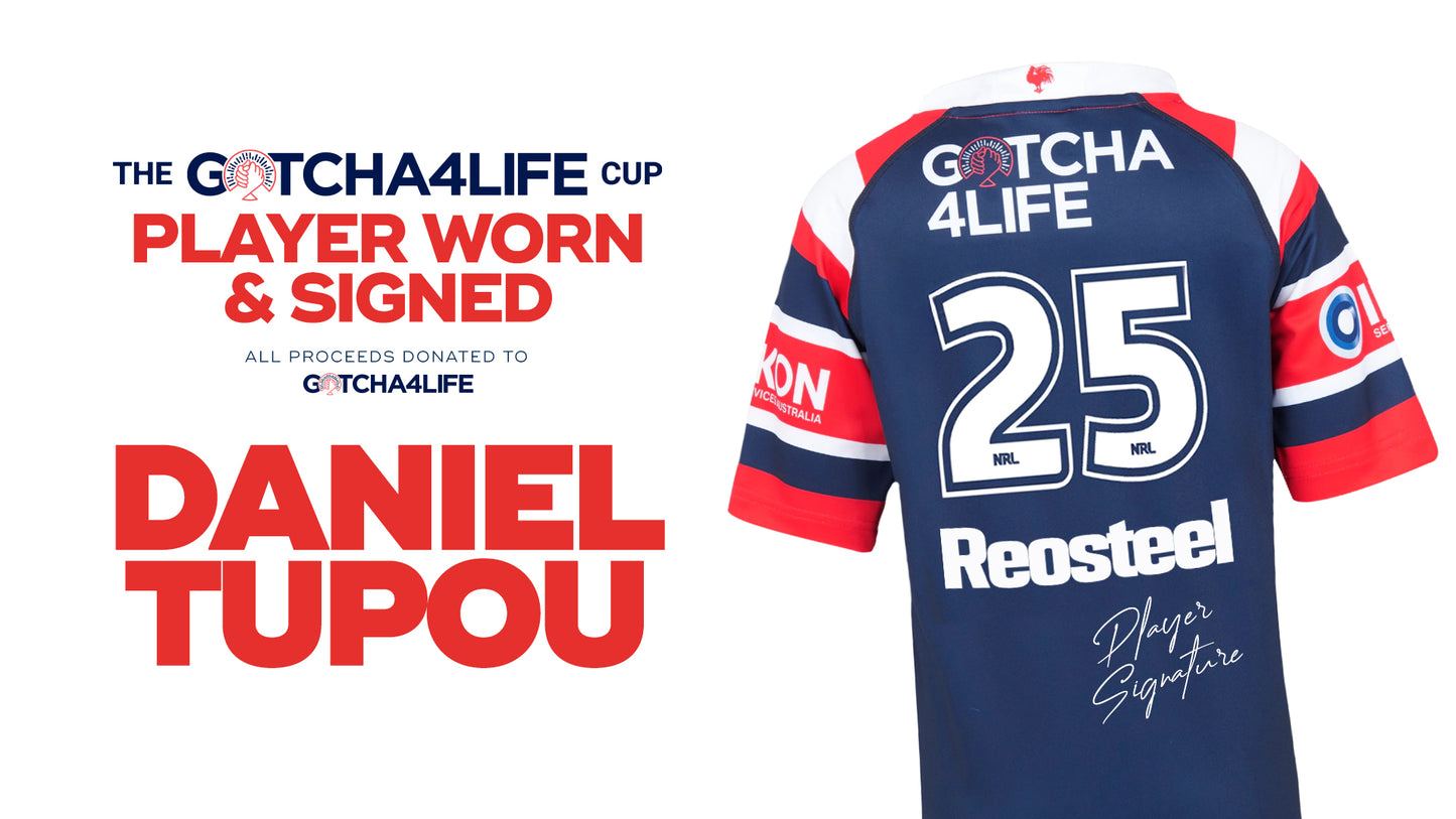 Daniel Tupou - Player Worn & Signed Gotcha4Life Cup Away Jersey