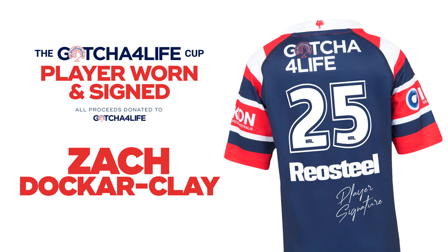 Zach Dockar-Clay - Player Worn & Signed Gotcha4Life Cup Away Jersey