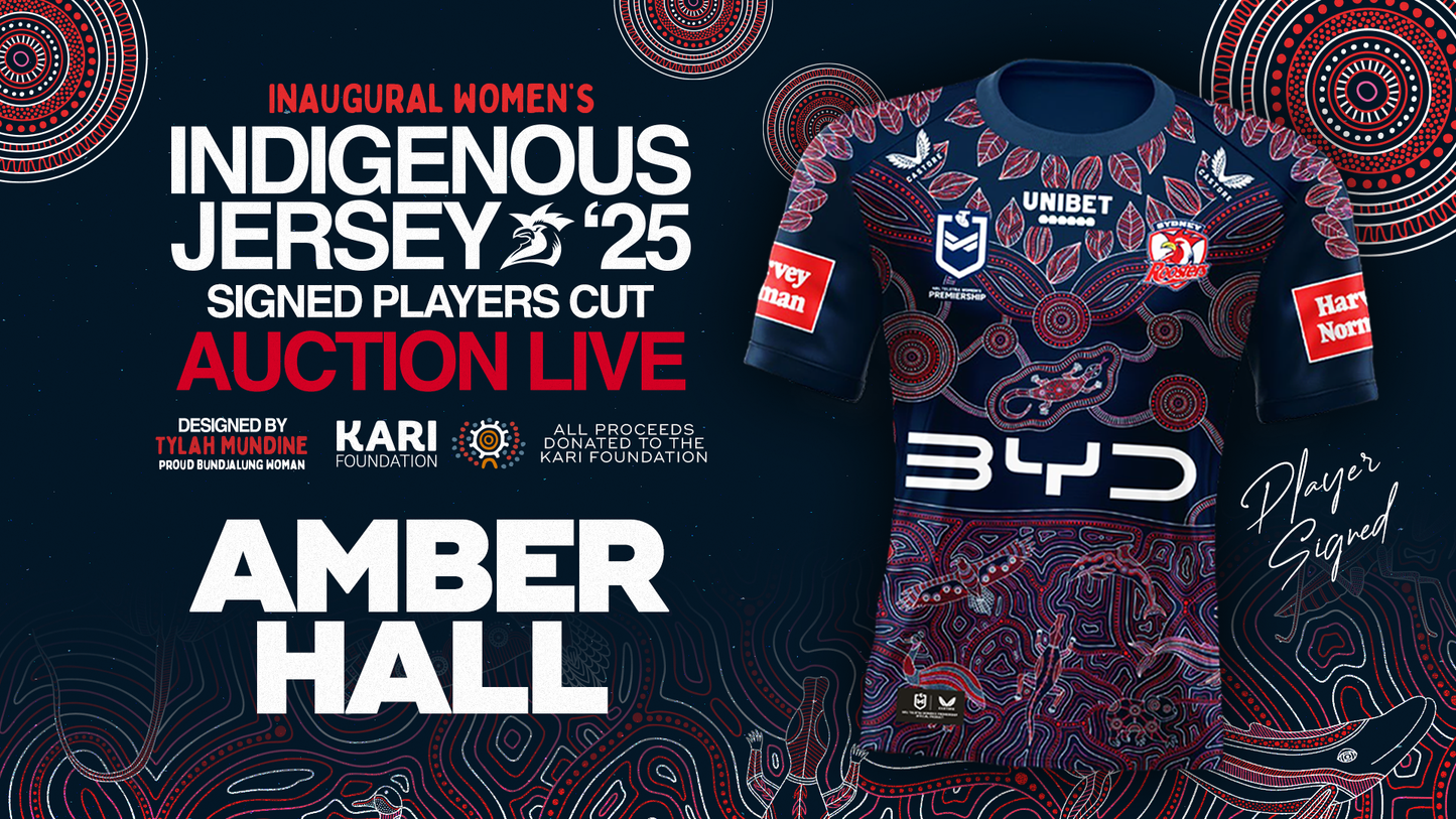 Amber Hall - Player Issued & Signed Indigenous Jersey
