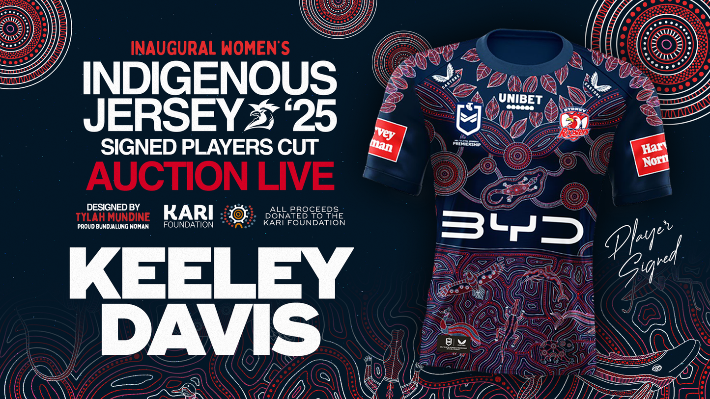 Keeley Davis - Player Issued & Signed Indigenous Jersey
