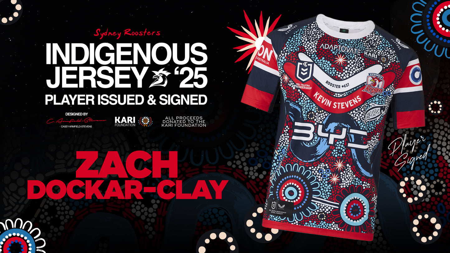 Zach Dockar-Clay - Player Issued & Signed Indigenous Jersey