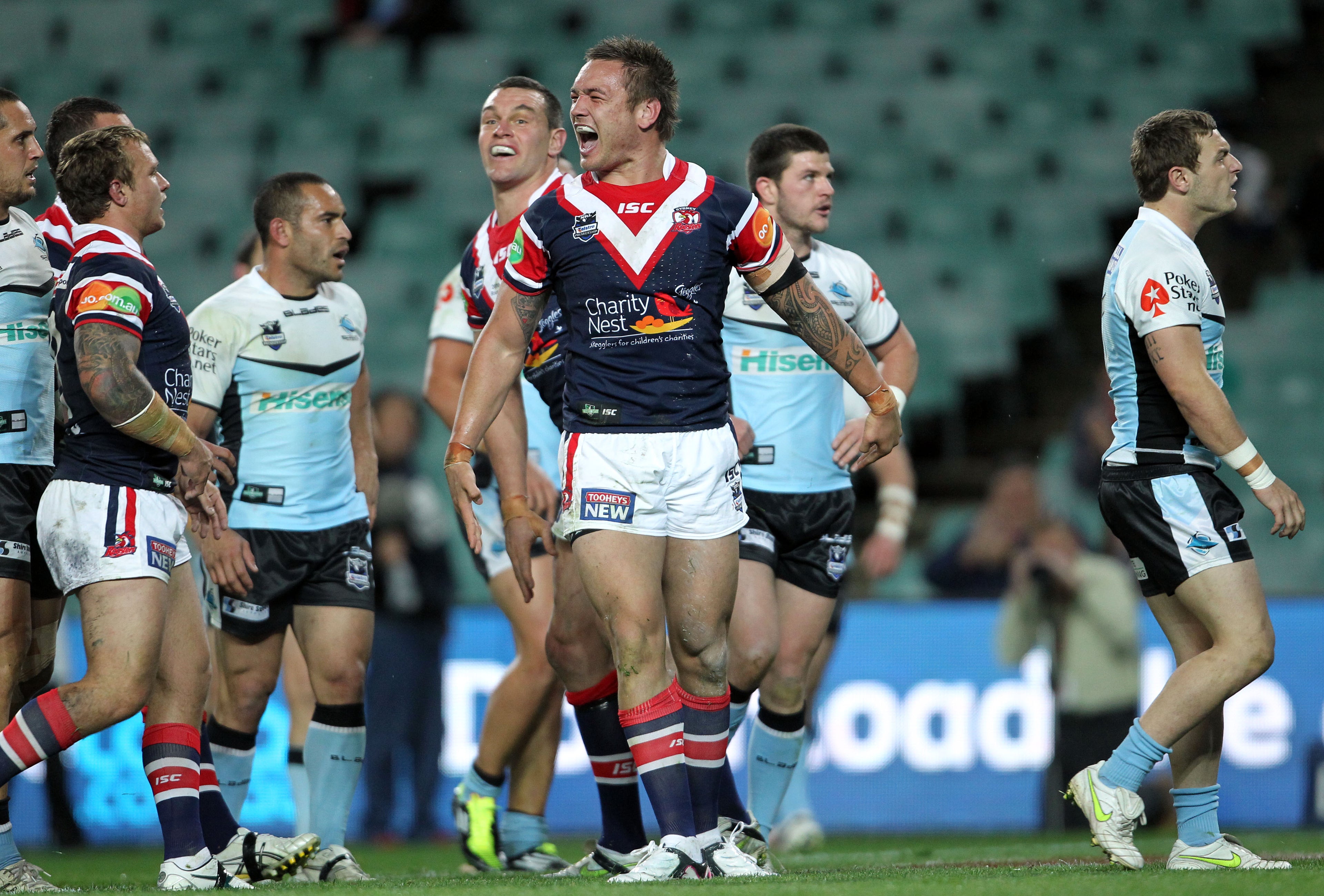 2011 Sydney Roosters Player Issued Charity Nest Jersey No.22