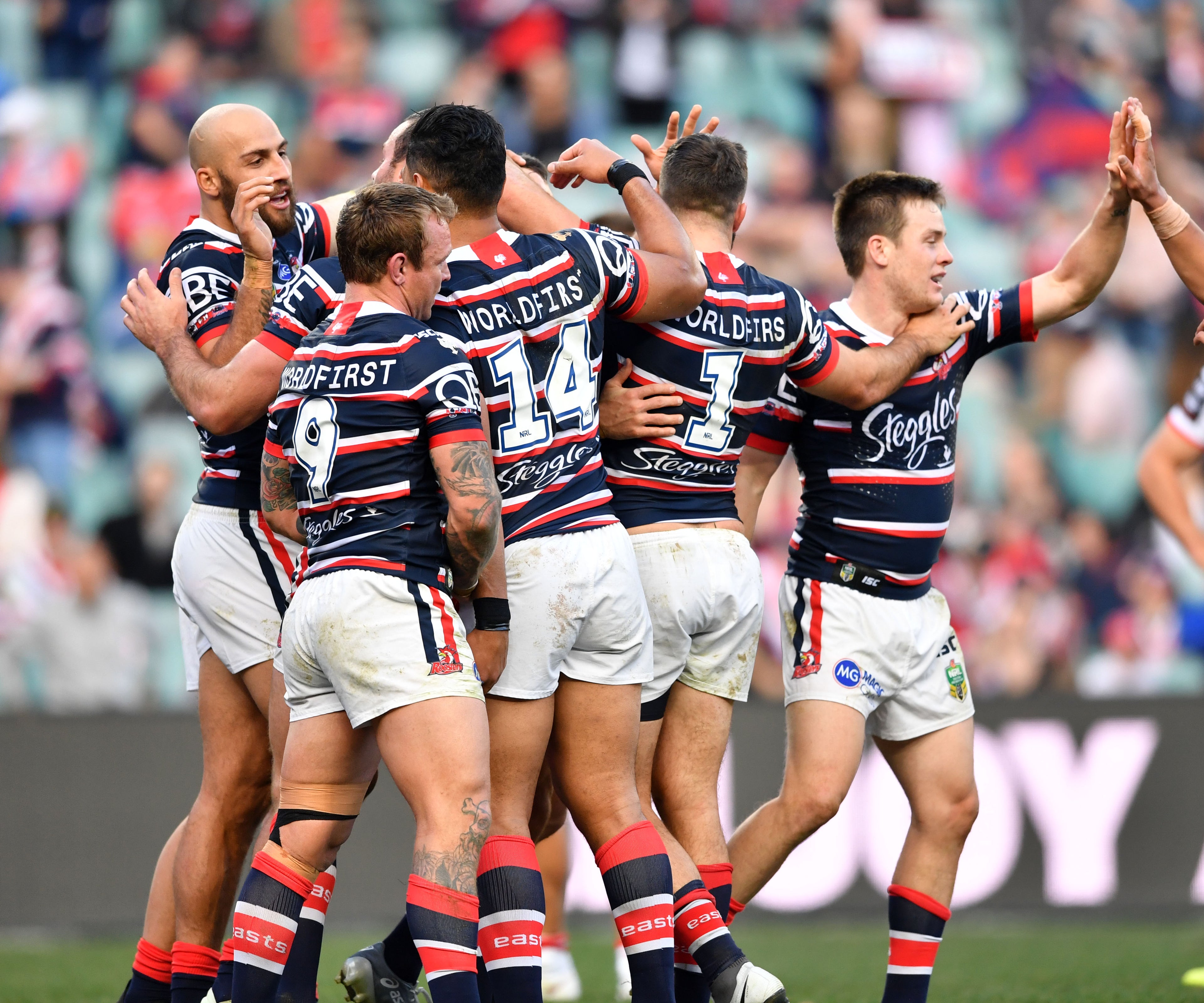 2018 Sydney Roosters Player Issued Mens Heritage Jersey No. 3, 6, 9 & 16