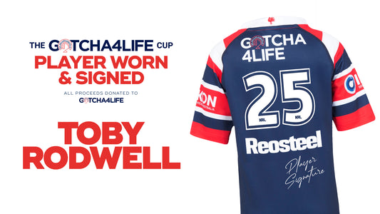 Toby Rodwell - Player Worn & Signed Gotcha4Life Cup Away Jersey