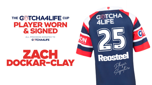 Zach Dockar-Clay - Player Worn & Signed Gotcha4Life Cup Away Jersey