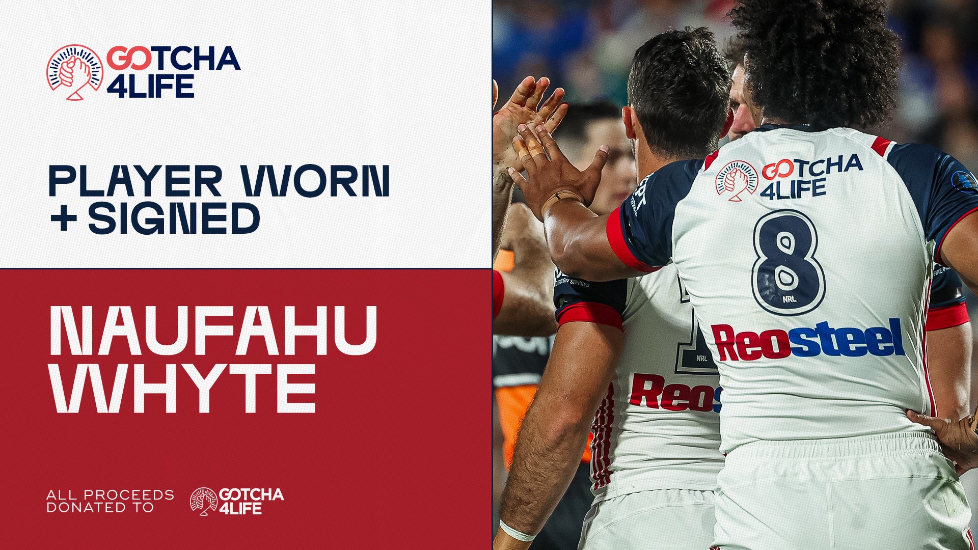 Naufahu Whyte - Player Worn & Signed Gotcha4Life Cup Away Jersey