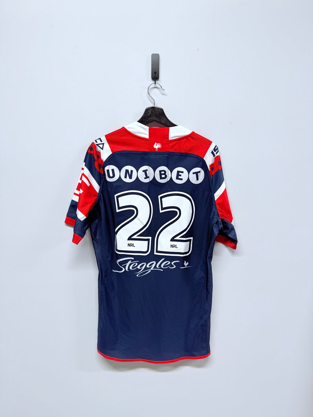 2018 Sydney Roosters Player Issued Anzac Jersey No. 18 & 22