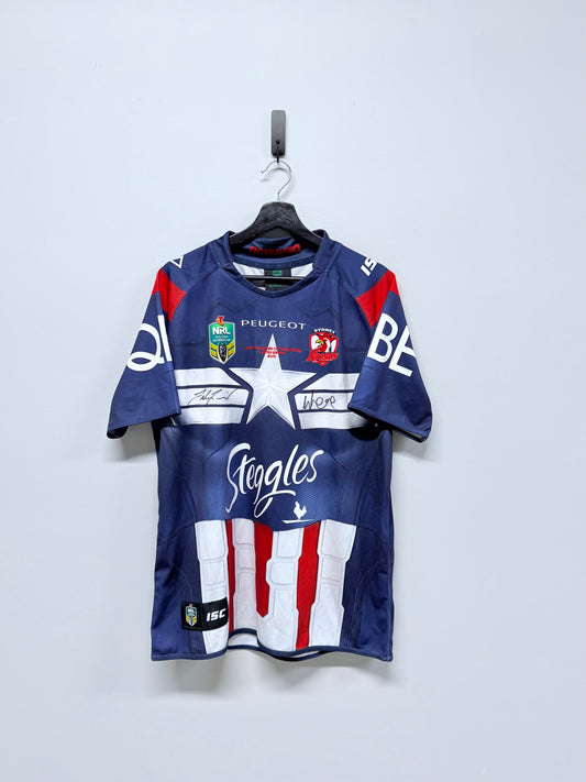 2015 Signed Sydney Roosters Captain America Jersey