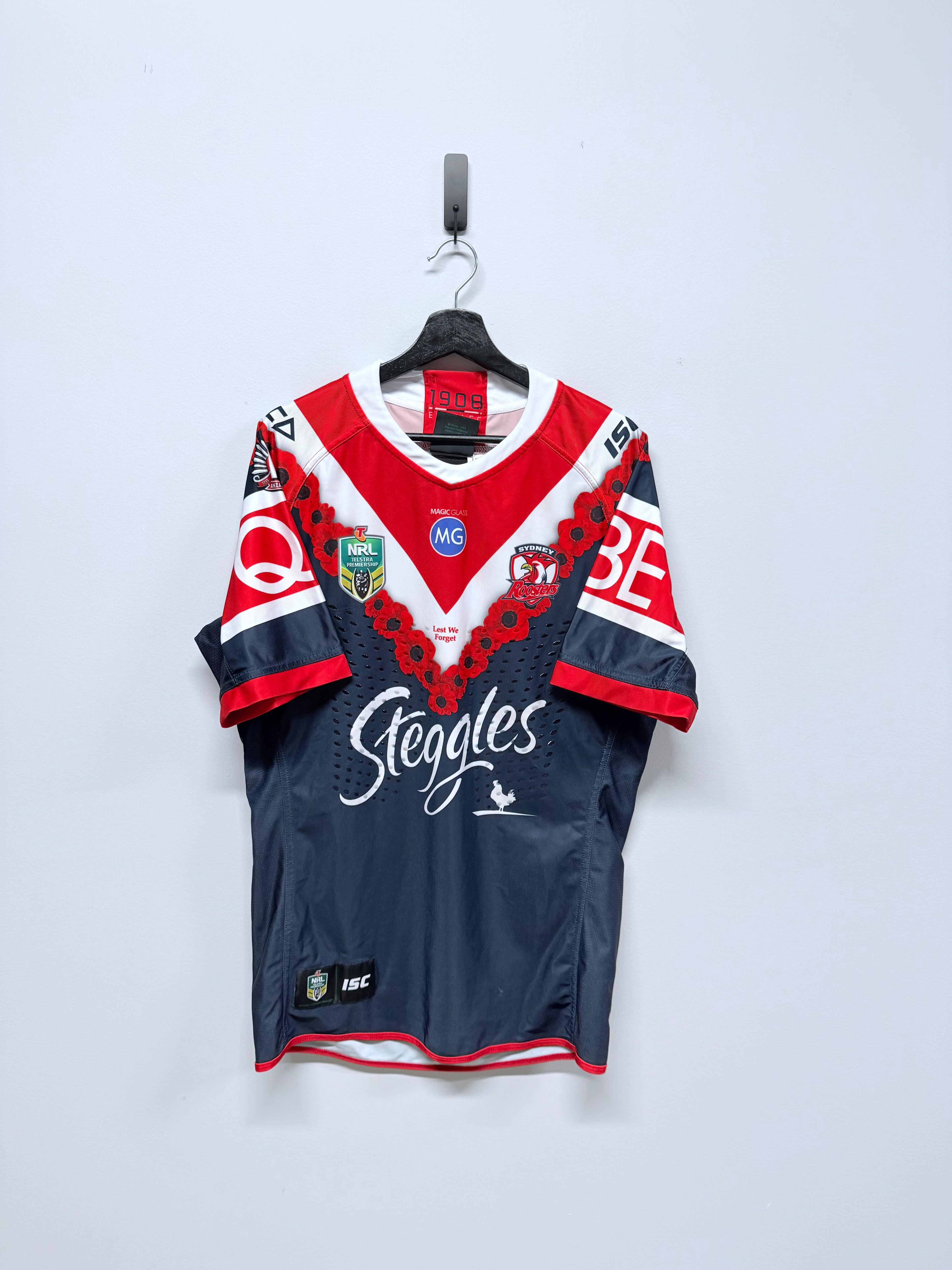 2018 Sydney Roosters Player Issued Anzac Jersey No. 18 & 22