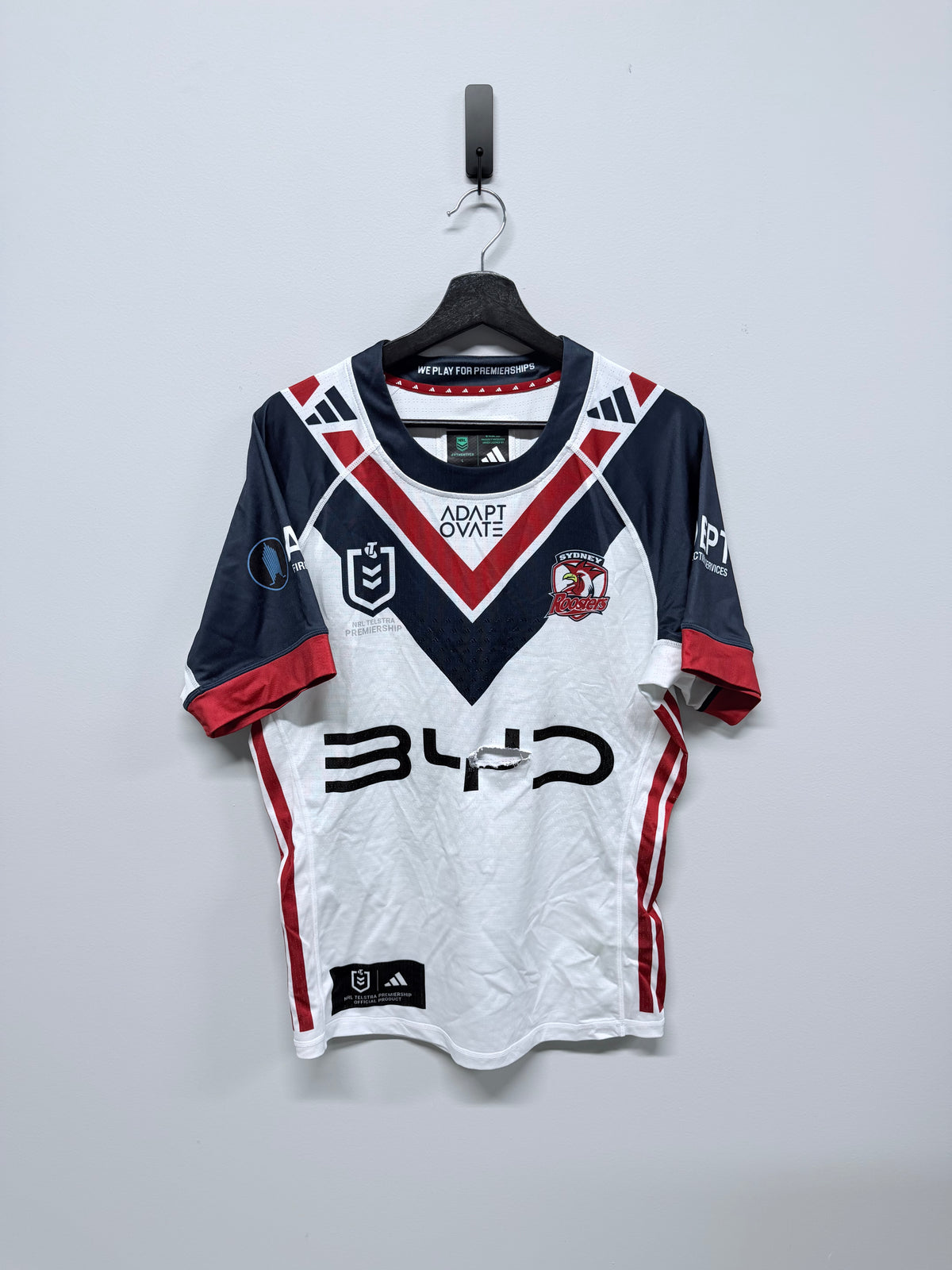 Naufahu Whyte Finals Week 1 Ripped Match Worn Away Jersey
