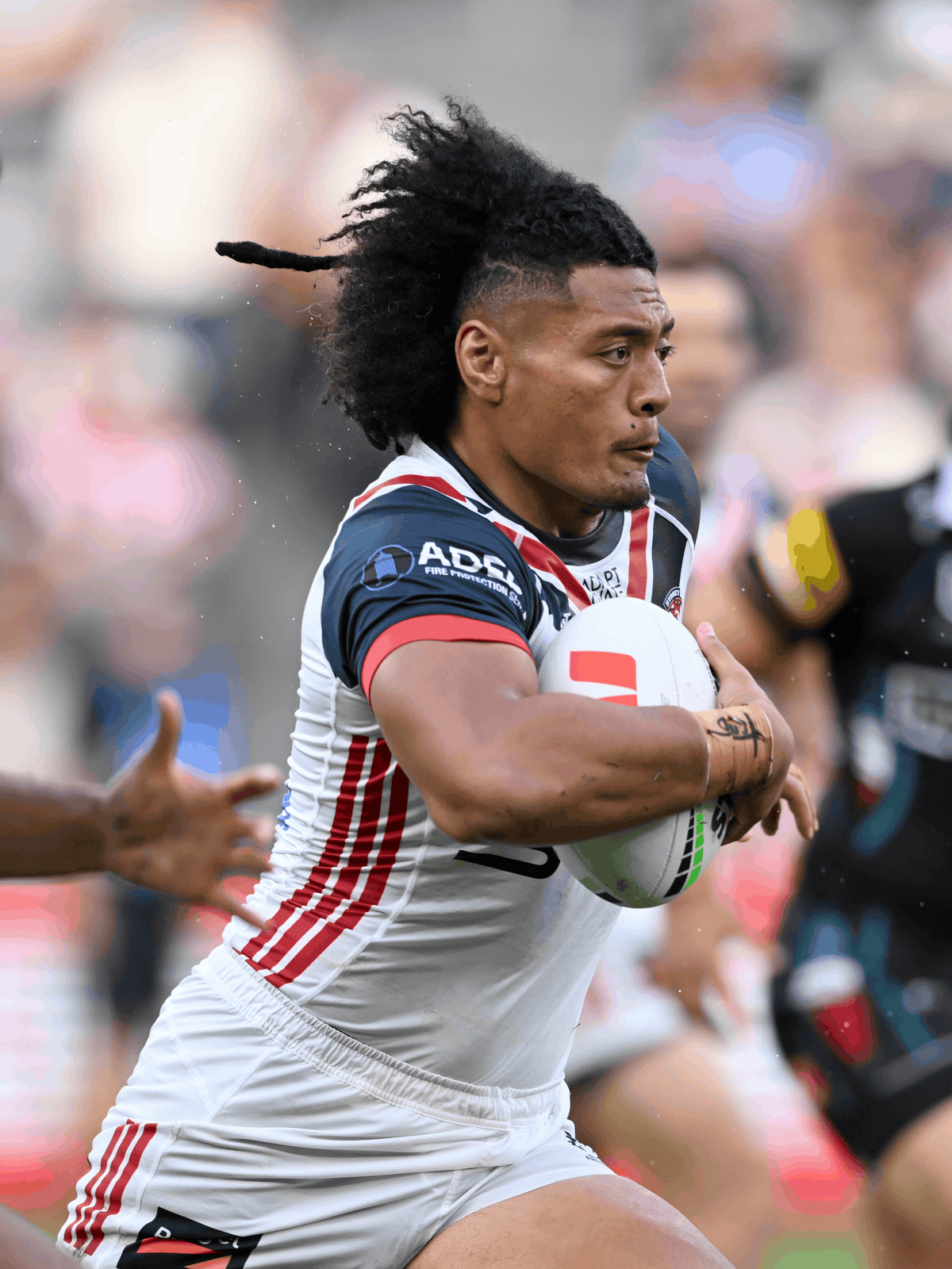 Naufahu Whyte Finals Week 1 Ripped Match Worn Away Jersey