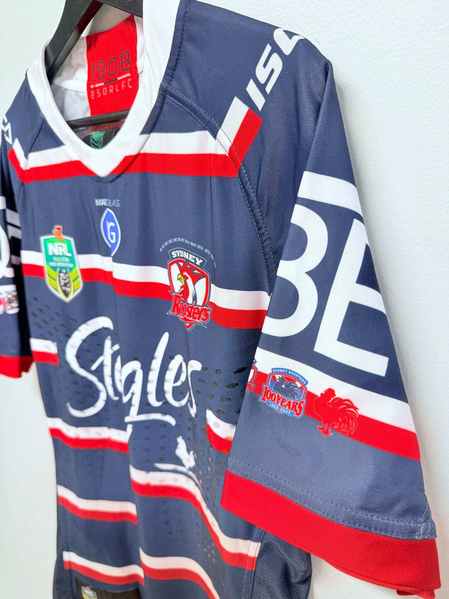 2018 Sydney Roosters Player Issued Mens Heritage Jersey No.1