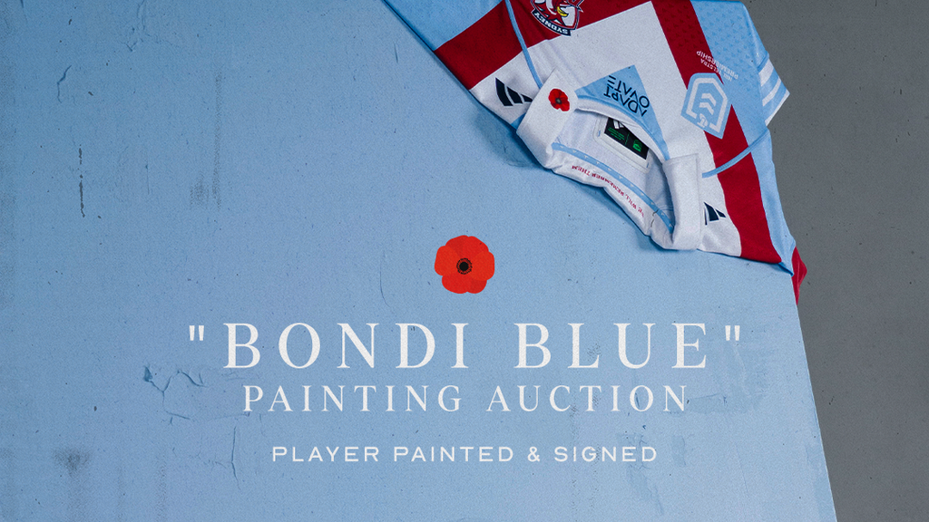 2026 ANZAC Round “Bondi Blue” Painting – Player Painted & Signed