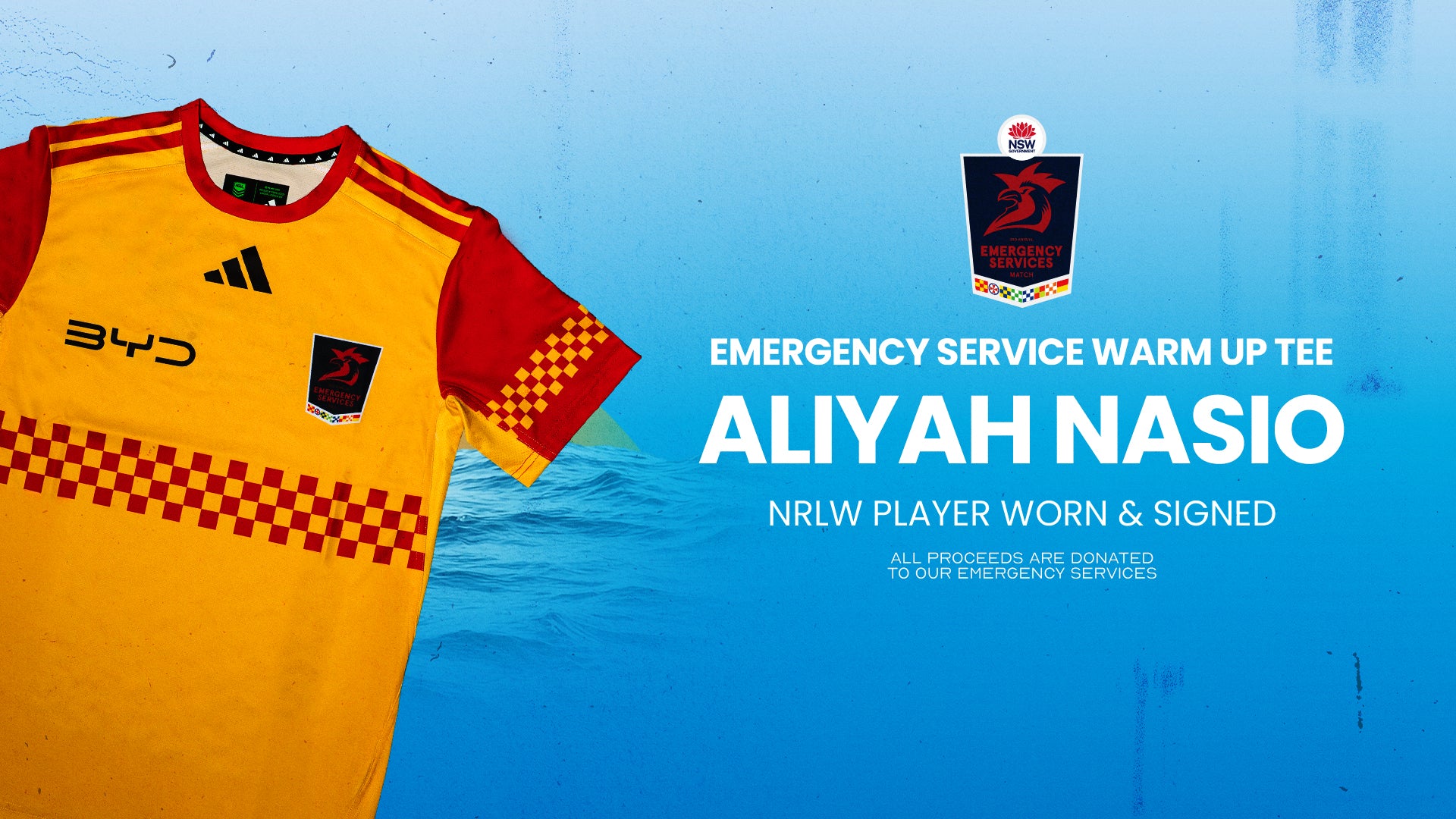Aliyah Nasio - Worn & Signed Emergency Service Warm Up Tee