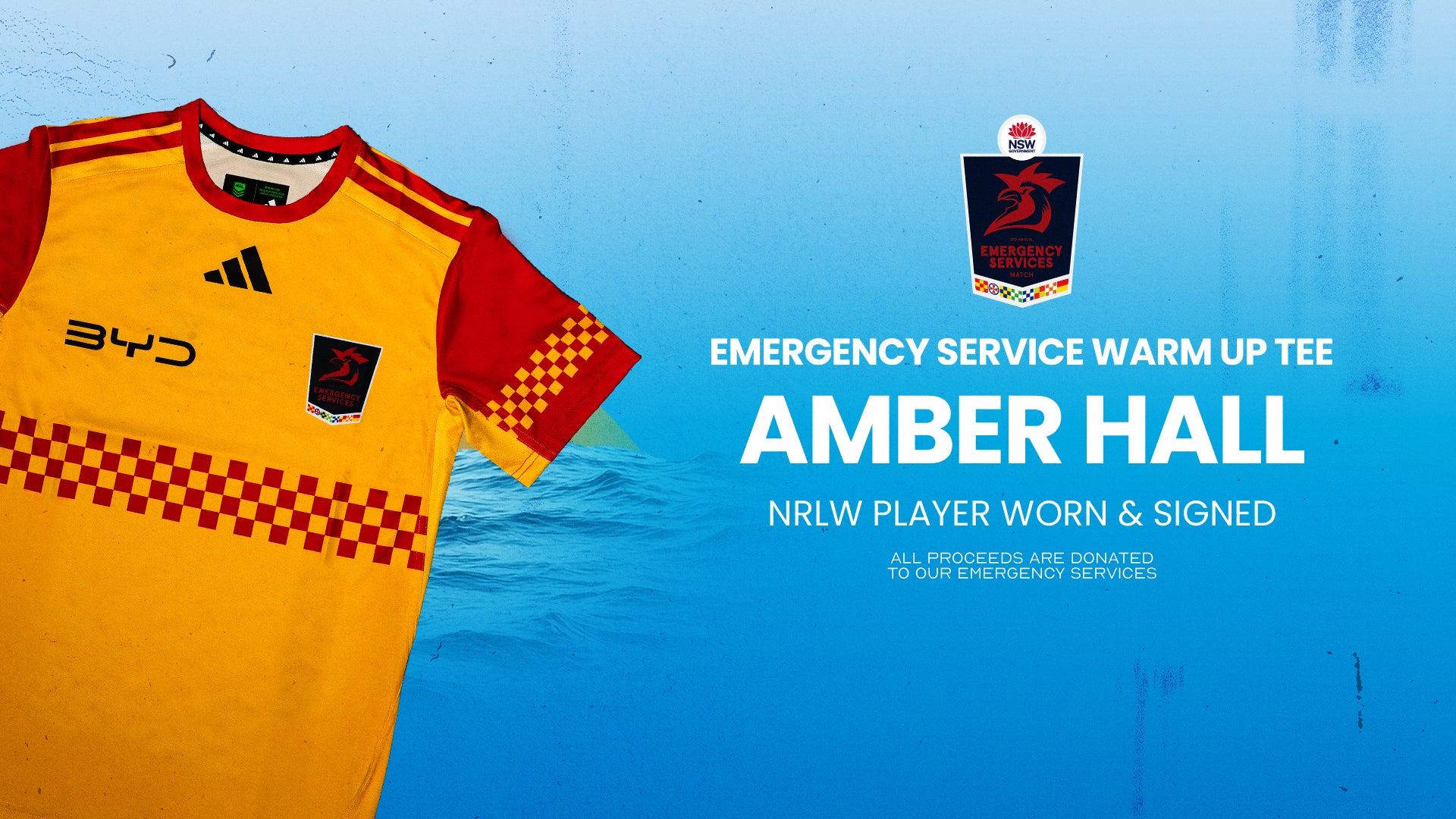 Amber Hall - Worn & Signed Emergency Service Warm Up Tee