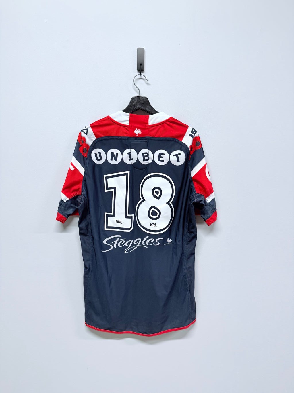 2018 Sydney Roosters Player Issued Anzac Jersey No. 18 & 22