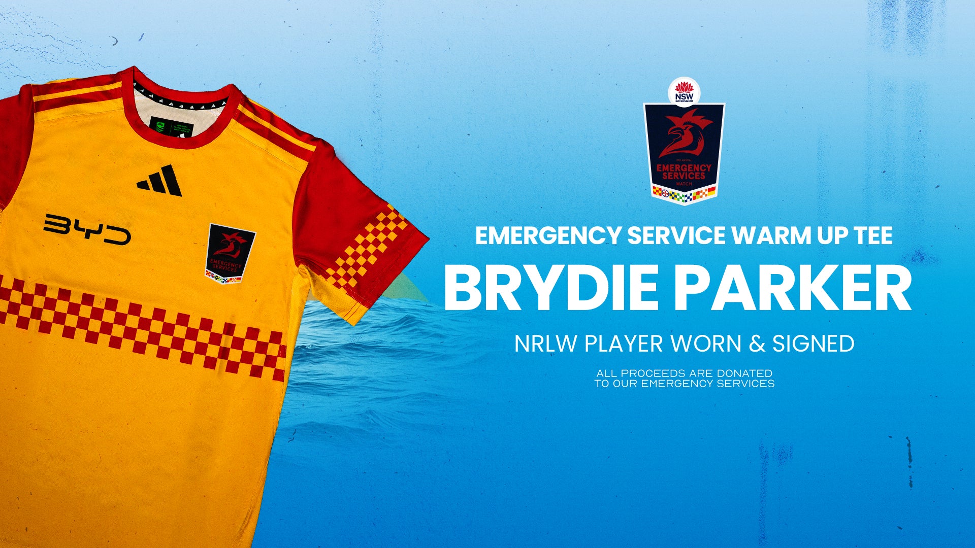 Brydie Parker - Worn & Signed Emergency Service Warm Up Tee