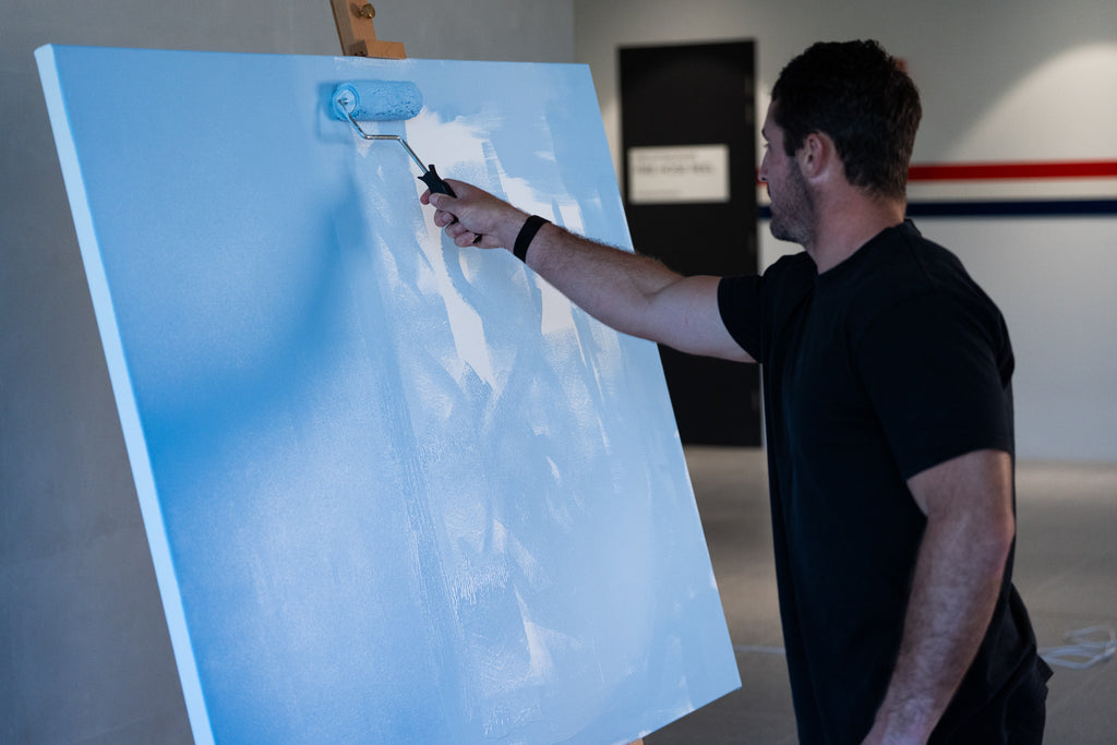 2026 ANZAC Round “Bondi Blue” Painting – Player Painted & Signed