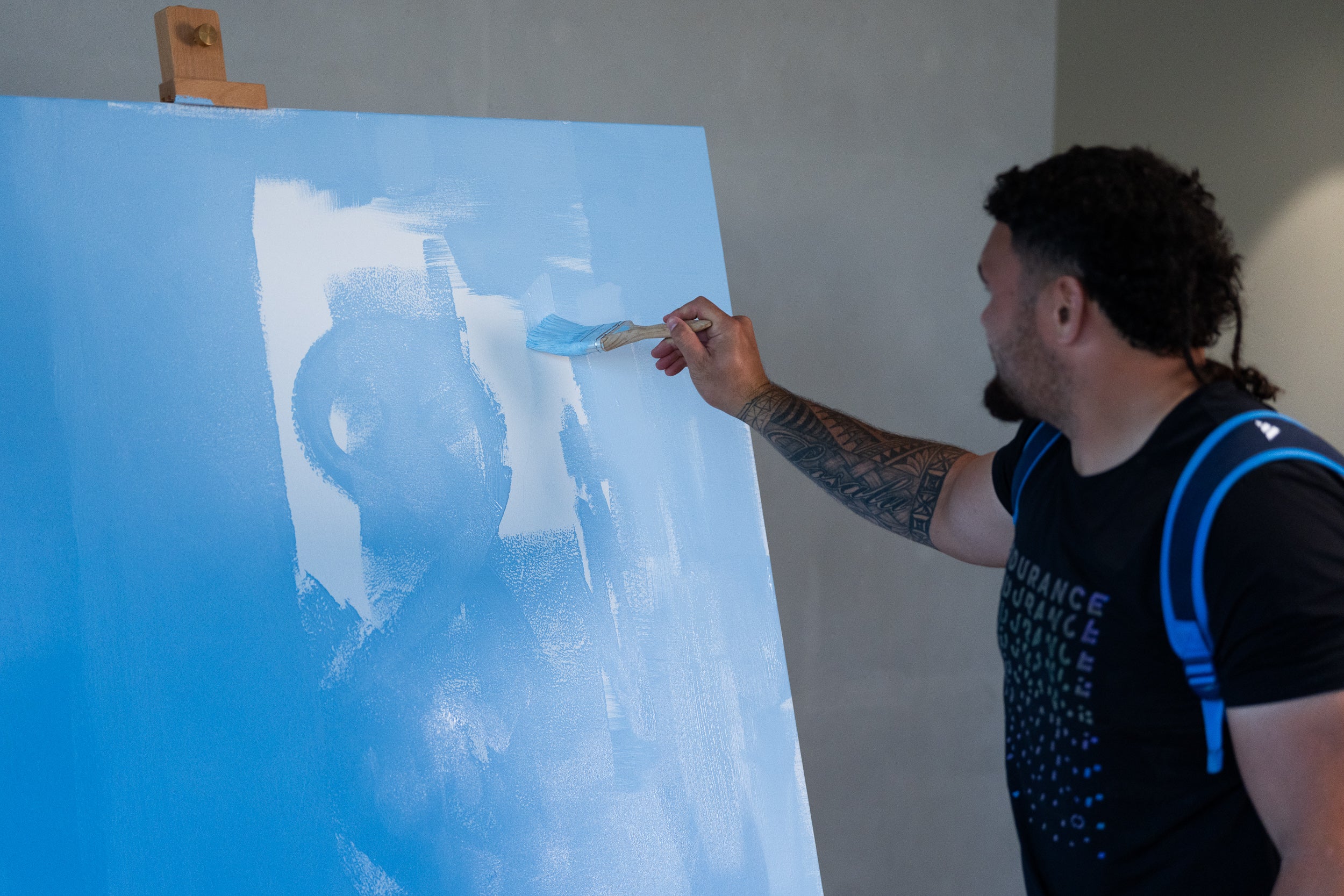 2026 ANZAC Round “Bondi Blue” Painting – Player Painted & Signed