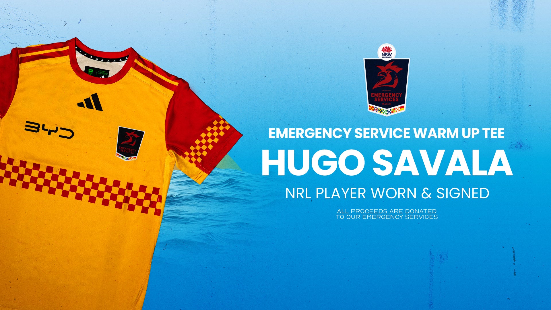 Hugo Savala - Worn & Signed Emergency Service Warm Up Tee