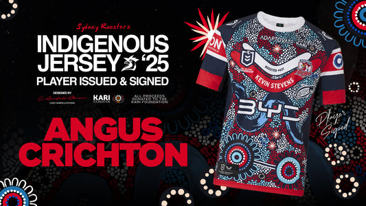 Angus Crichton - Player Issued & Signed Indigenous Jersey