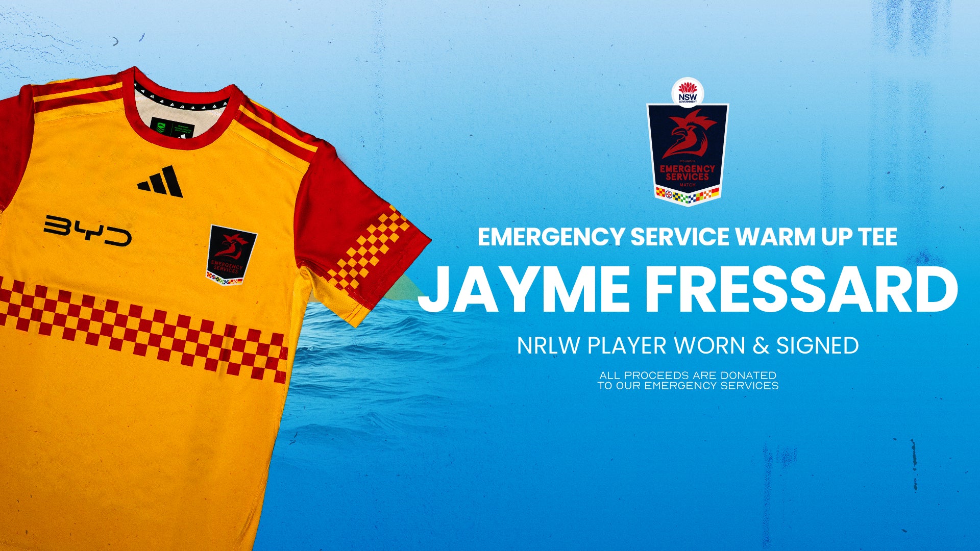 Jayme Fressard - Worn & Signed Emergency Service Warm Up Tee