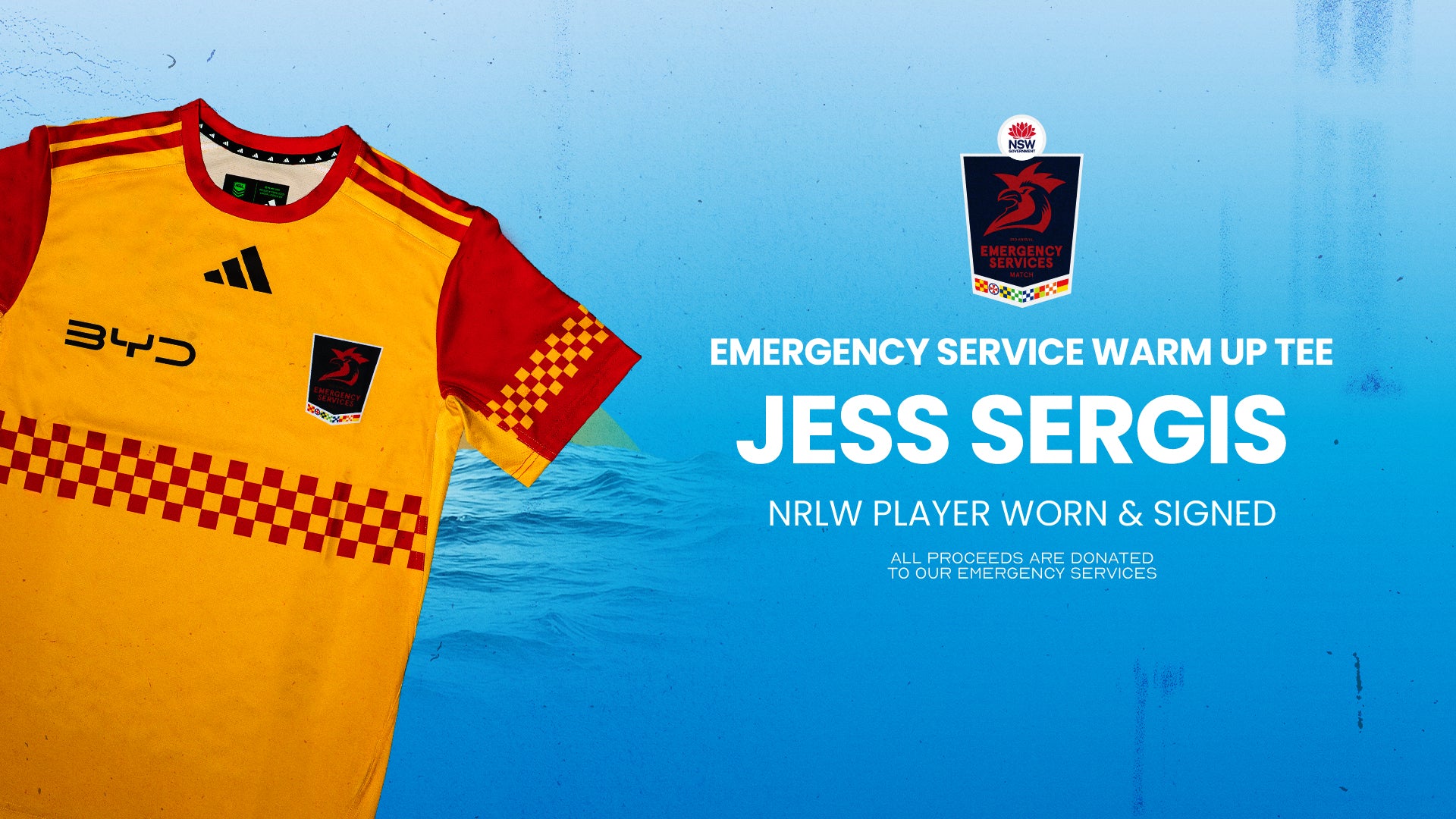 Jessica Sergis - Worn & Signed Emergency Service Warm Up Tee