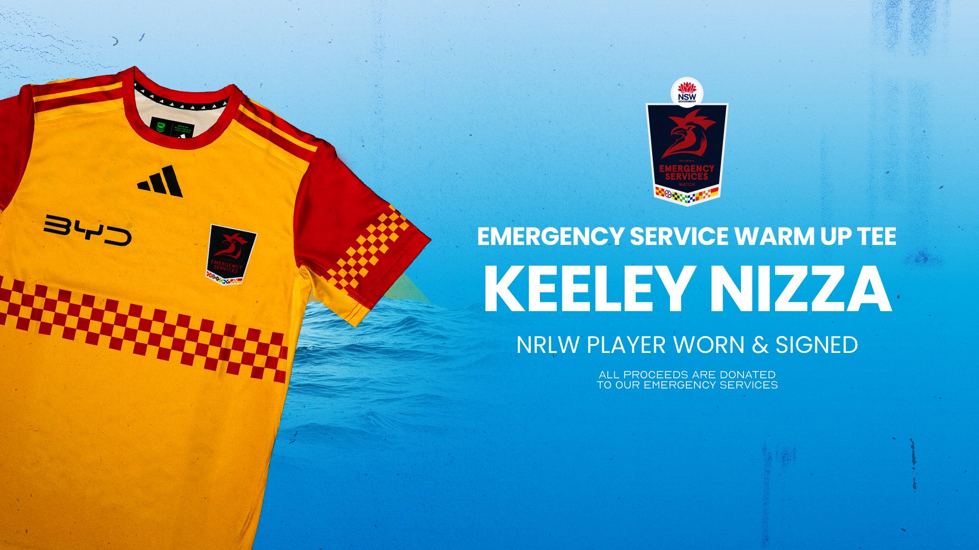 Keeley Nizza - Worn & Signed Emergency Service Warm Up Tee
