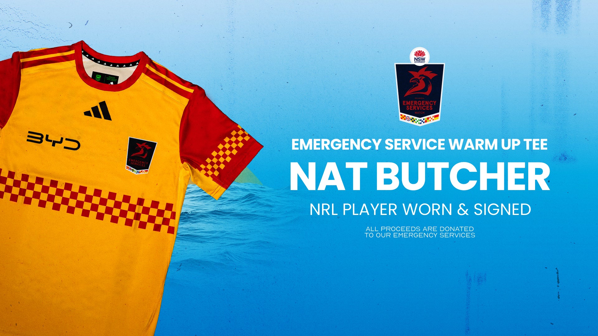Nat Butcher - Worn & Signed Emergency Service Warm Up Tee