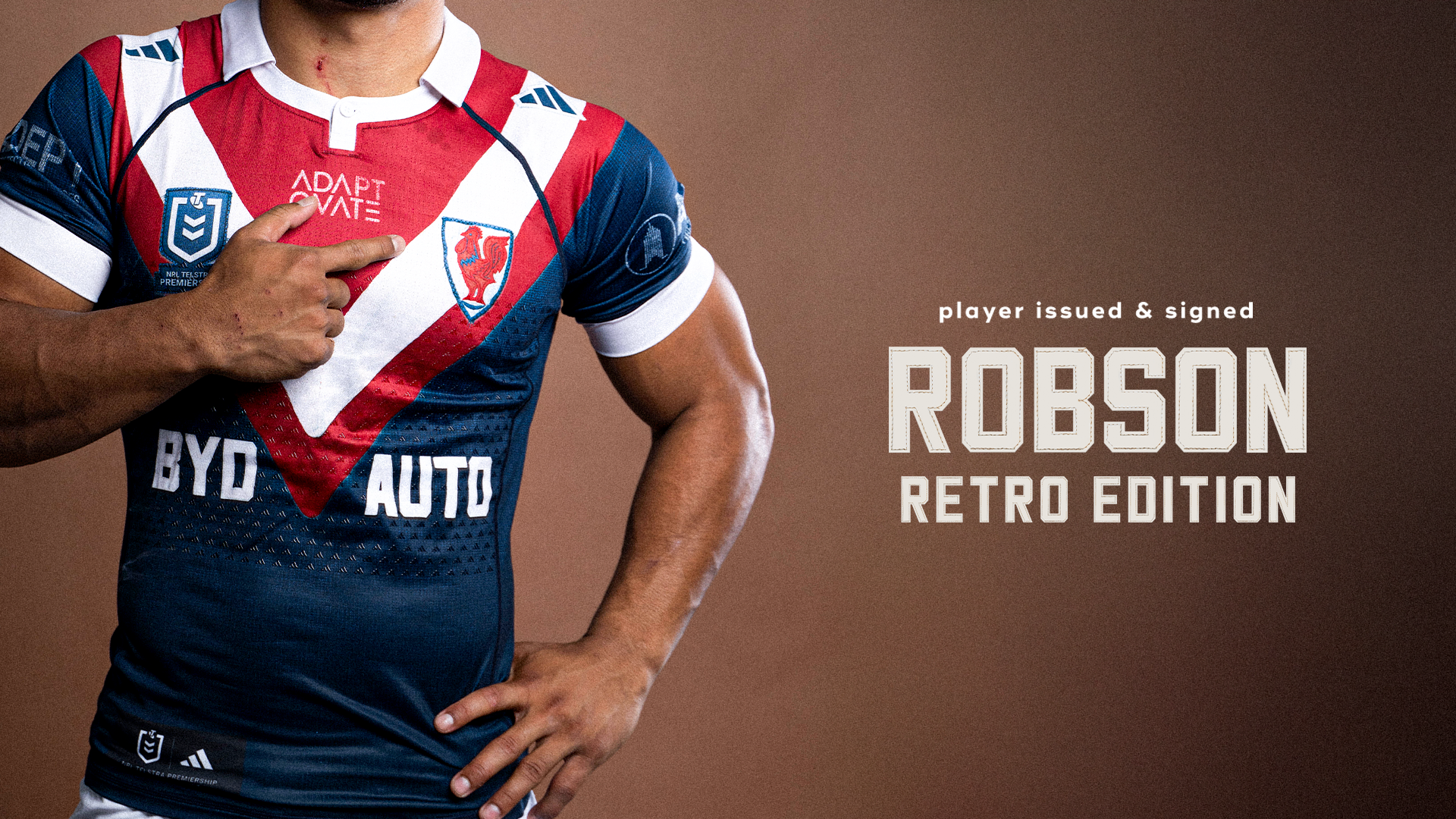 Reece Robson #23 - Player Issued & Signed Retro Jersey