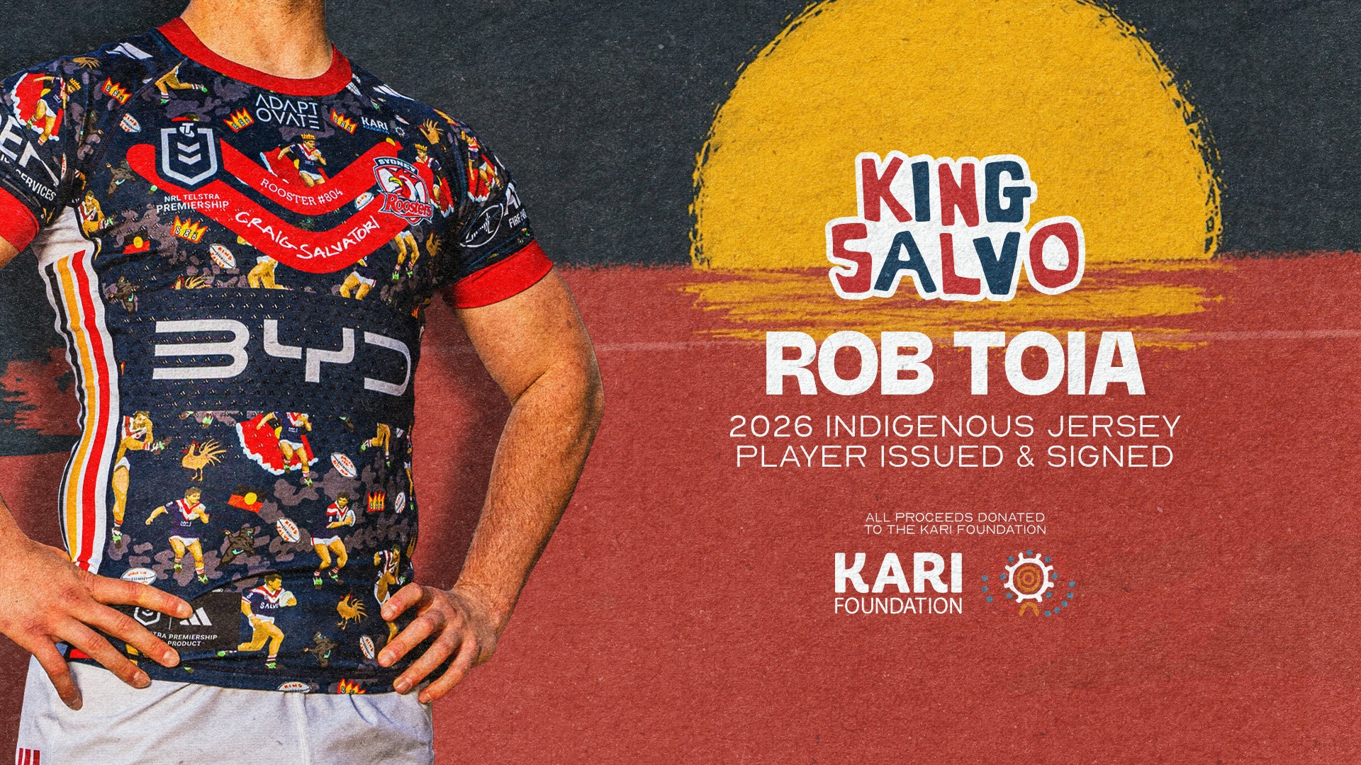 Rob Toia #4 - Player Issued & Signed Indigenous Jersey
