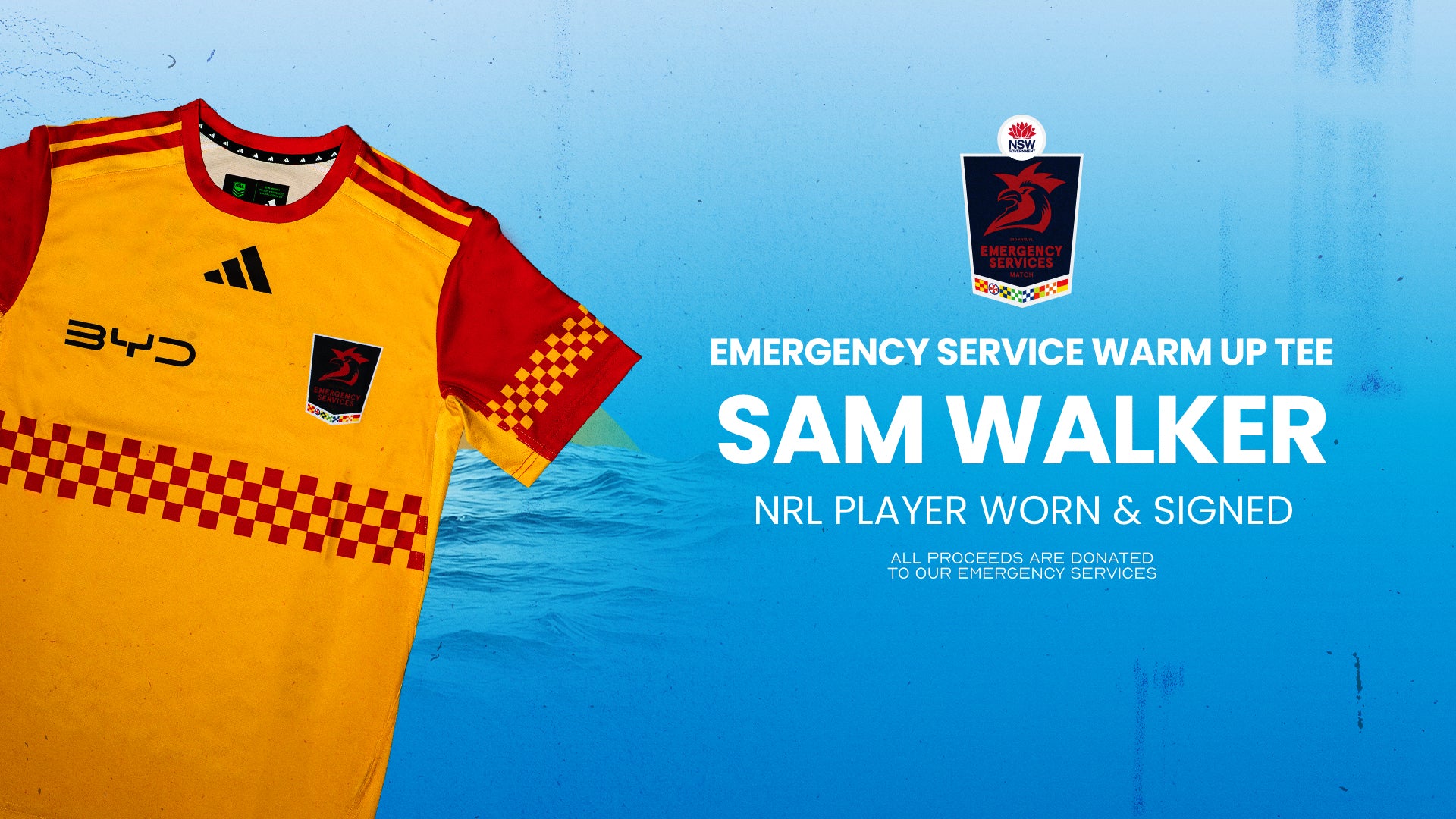 Sam Walker - Worn & Signed Emergency Service Warm Up Tee