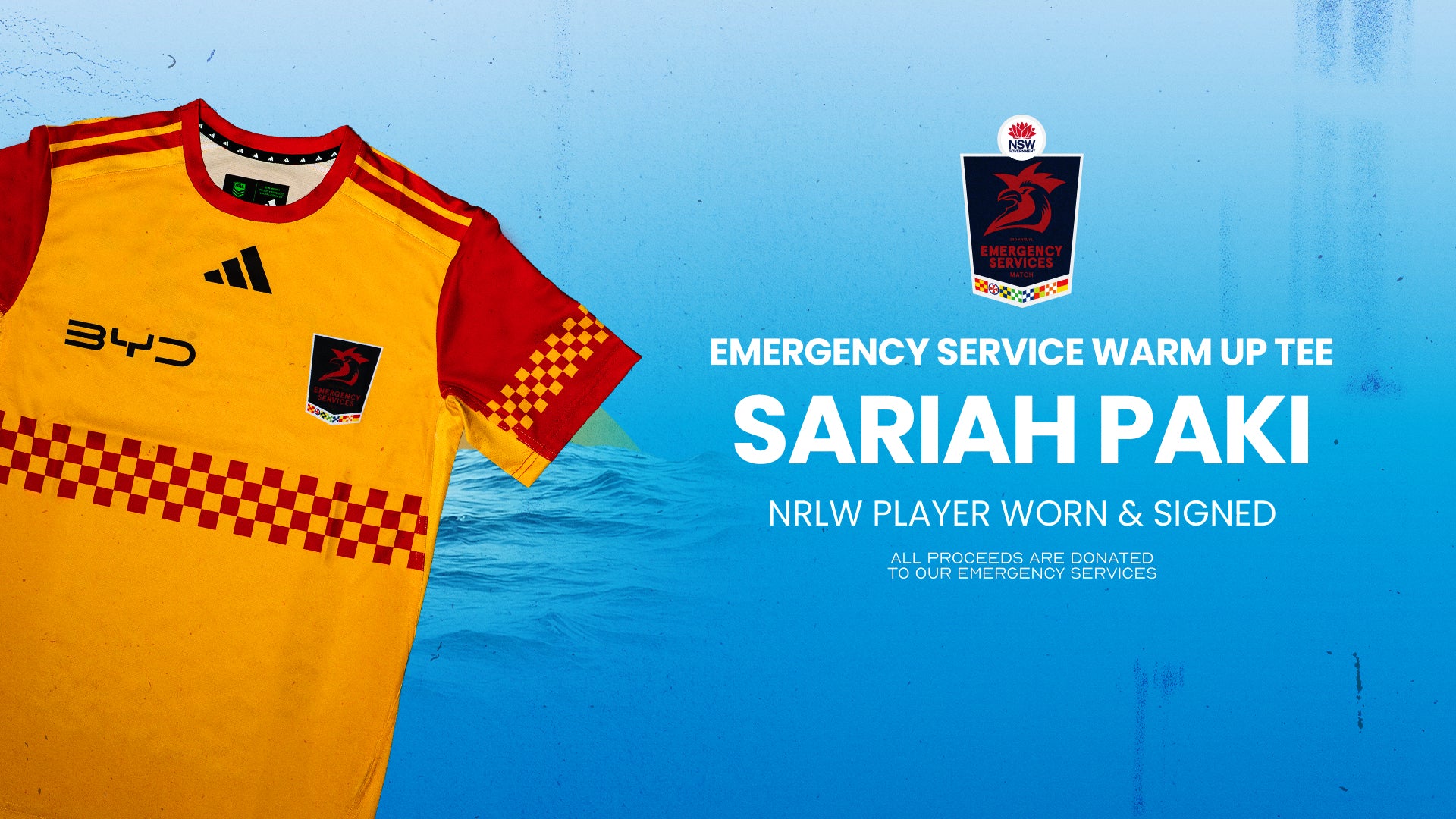 Sariah Paki - Worn & Signed Emergency Service Warm Up Tee