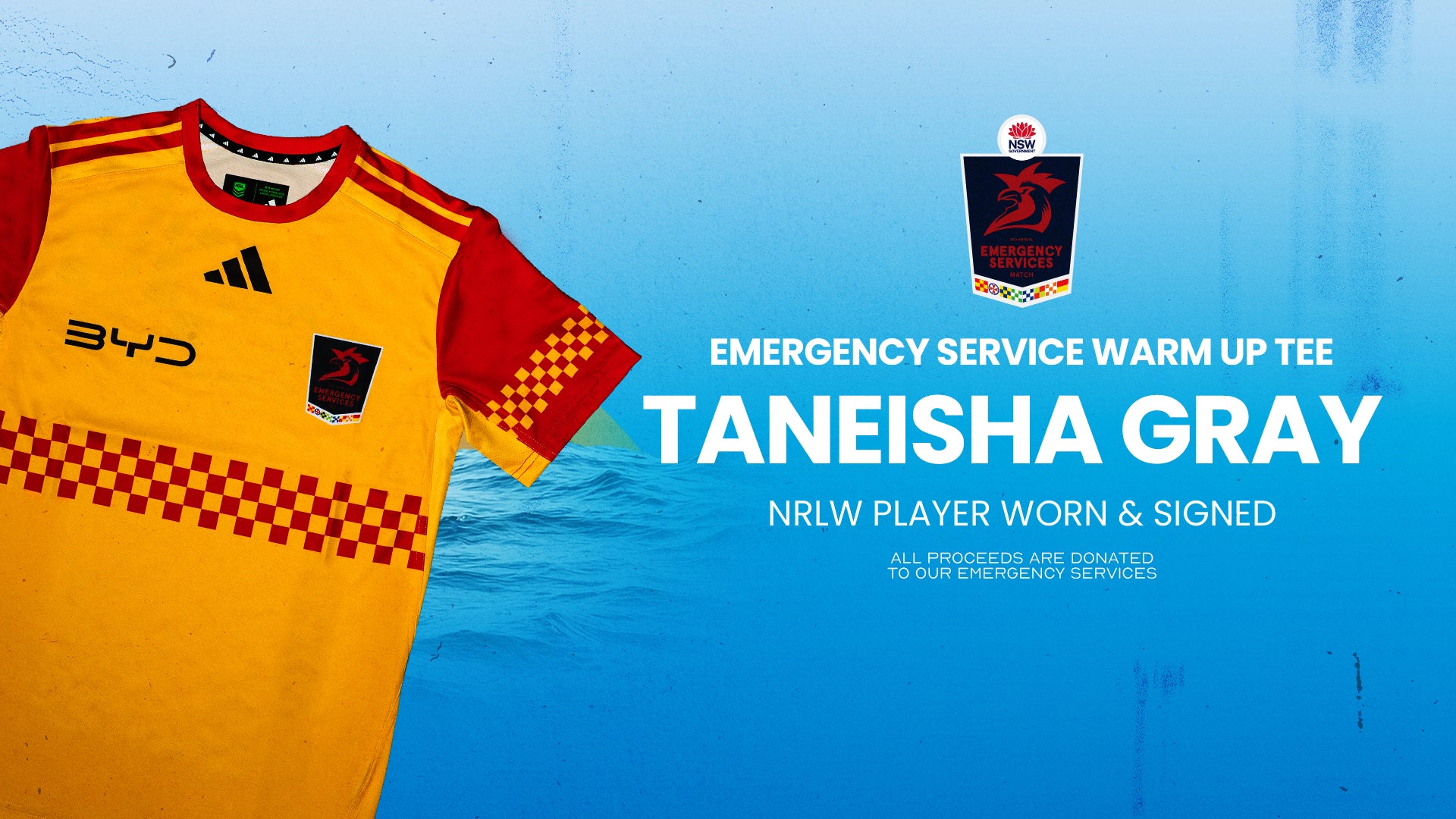 Taneisha Gray - Worn & Signed Emergency Service Warm Up Tee