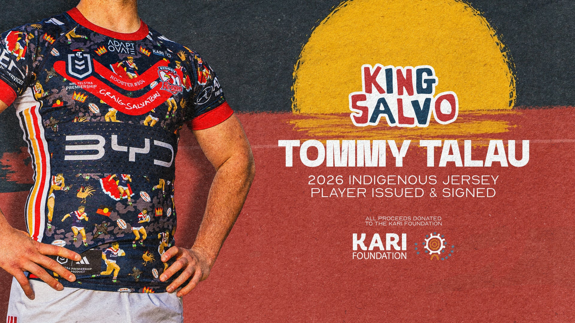 Tommy Talau #2 - Player Issued & Signed Indigenous Jersey